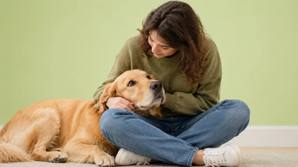 Owner and Dog Bonding