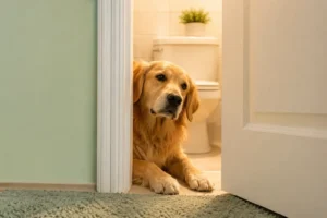 Why does my dog follow me to the bathroom Why does my dog follow me to the bathroom